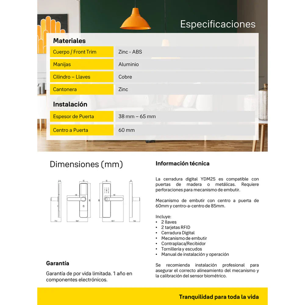 Cerradura Digital YDM25