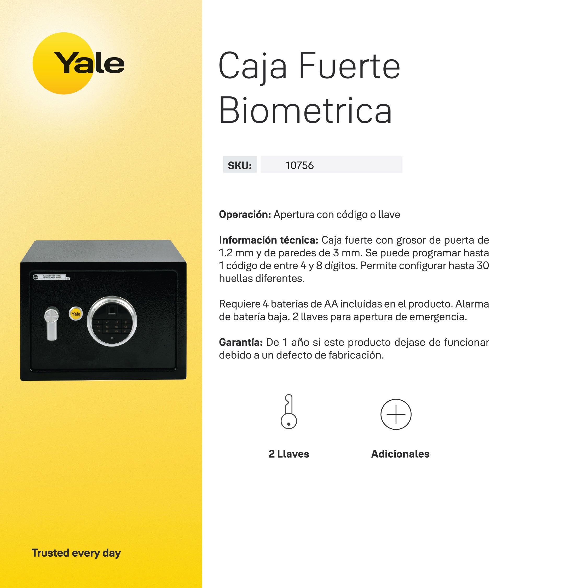 Caja Fuerte Biométrica