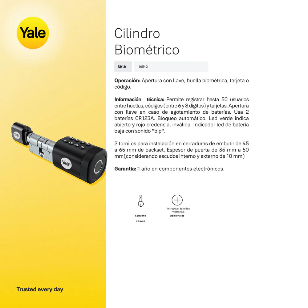 Cilindro Biométrico