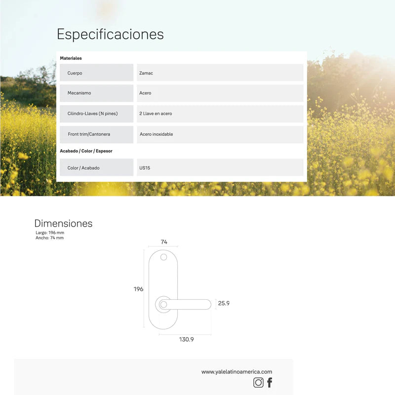 Cerrojo Digital YMC420D