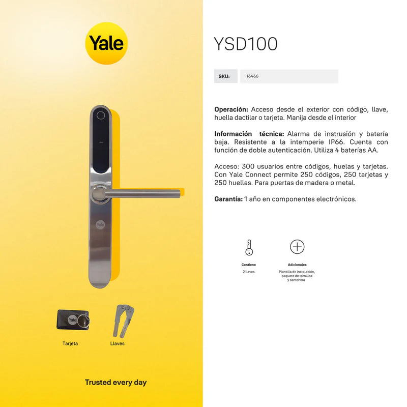 Cerradura Digital YSD100 (puerta abatible)