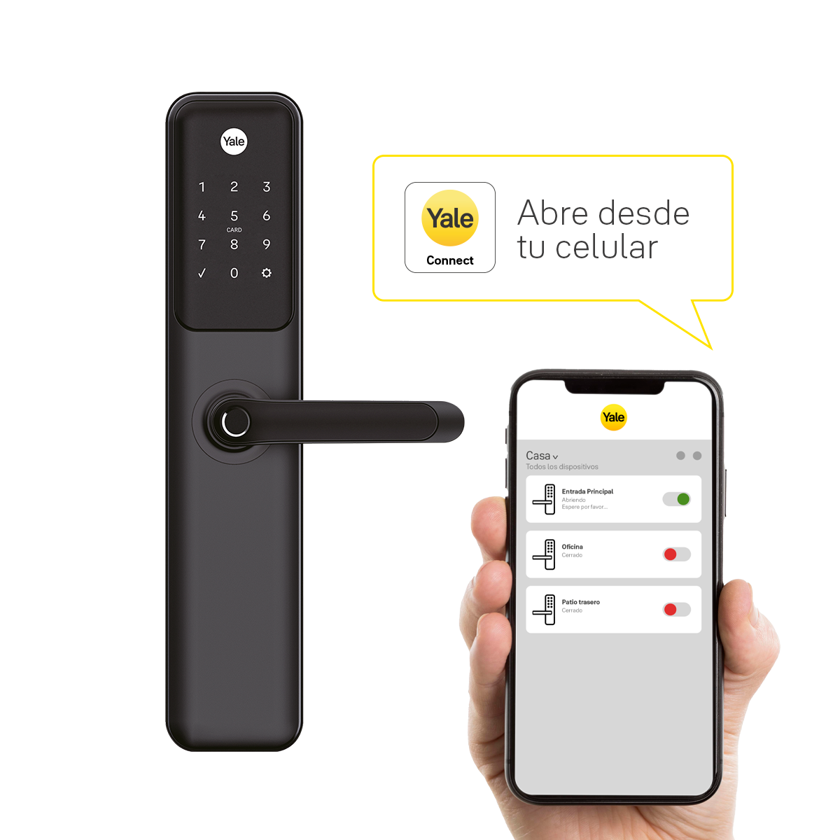 Cerradura Digital YDM60 + Módulo para abrir desde el celular