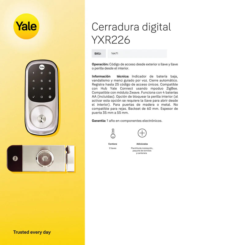 Cerrojo Digital YXR226