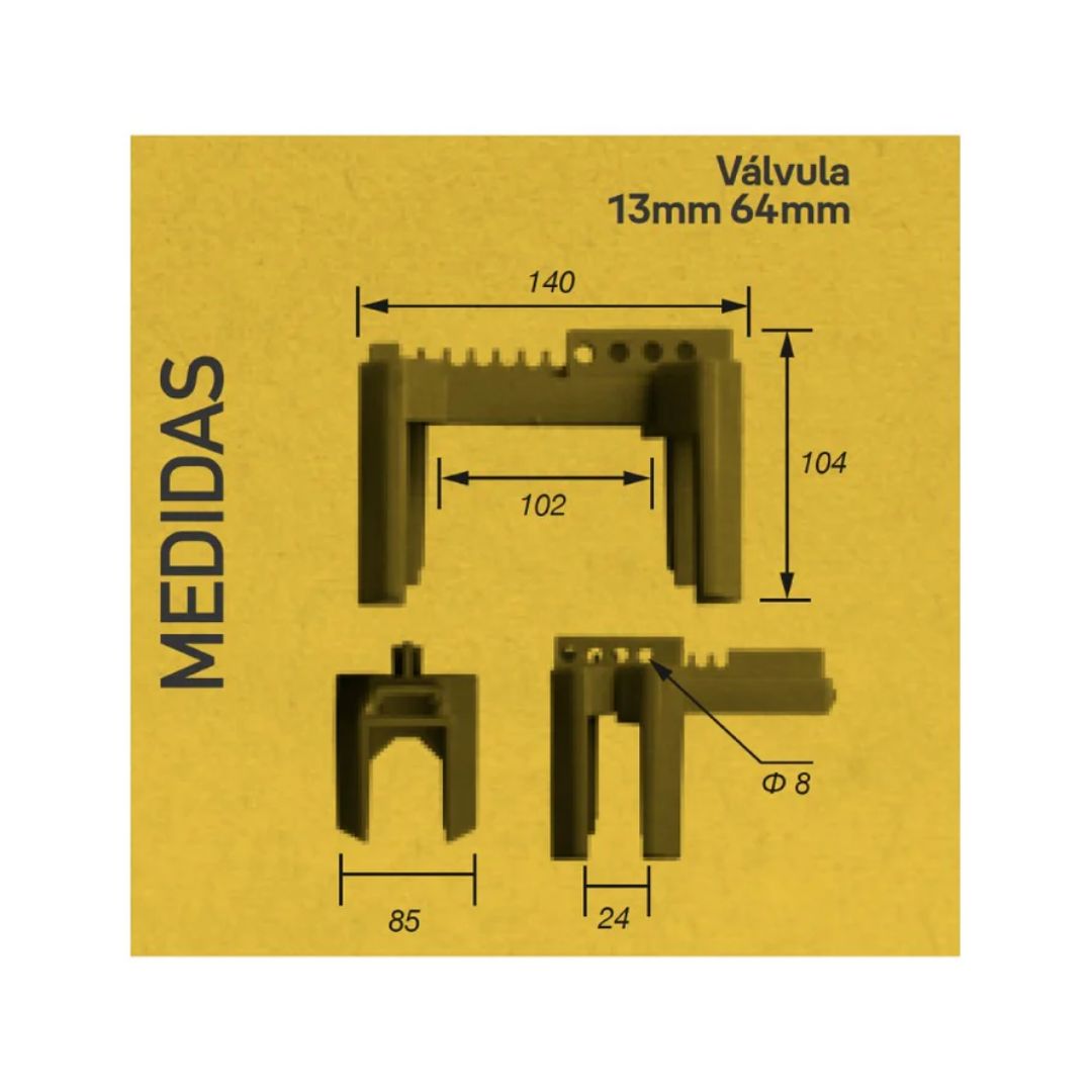BLOQUEDOR VALVULA BOLA 13 A 64MM