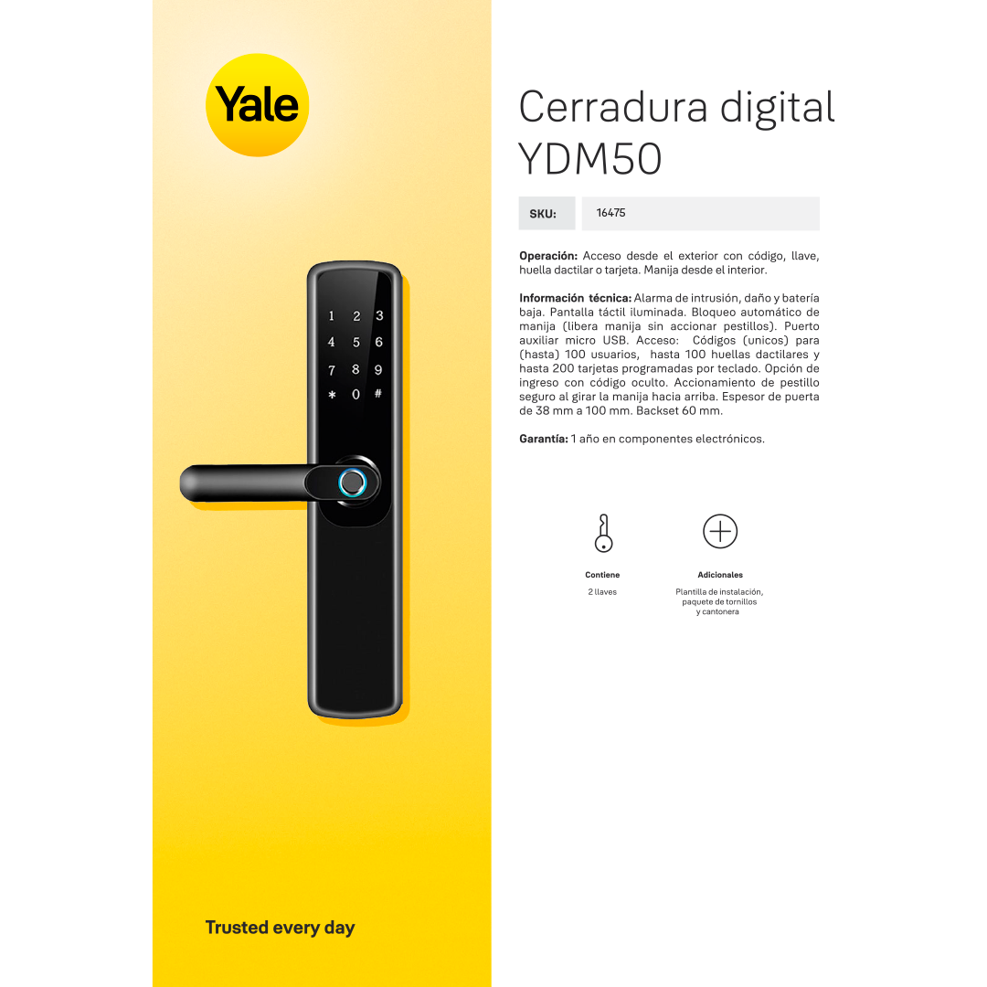 Cerradura Digital YDM50
